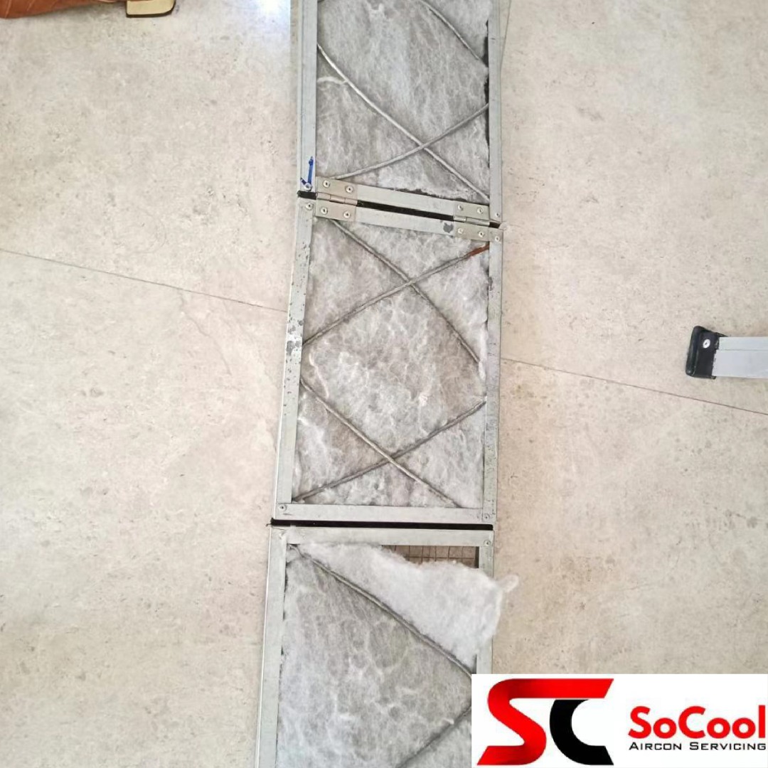 Change Ducted Aircon Filter in Marina Bay Aircon Service & Repair SG